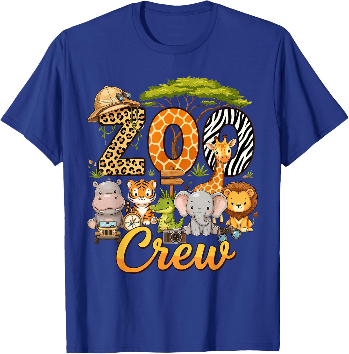 Zoo Crew Safari Animals Wildlife Animal Wild Field Trip T-Shirt - T-Shirt | Royal
