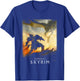 Skyrim Dragon Showdown with Daedric Armor RPG Video Game T-Shirt - T-Shirt | Royal