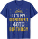 Happy It's My Godmother's 40th Birthday 1985 40 Years Old T-Shirt - T-Shirt | Royal