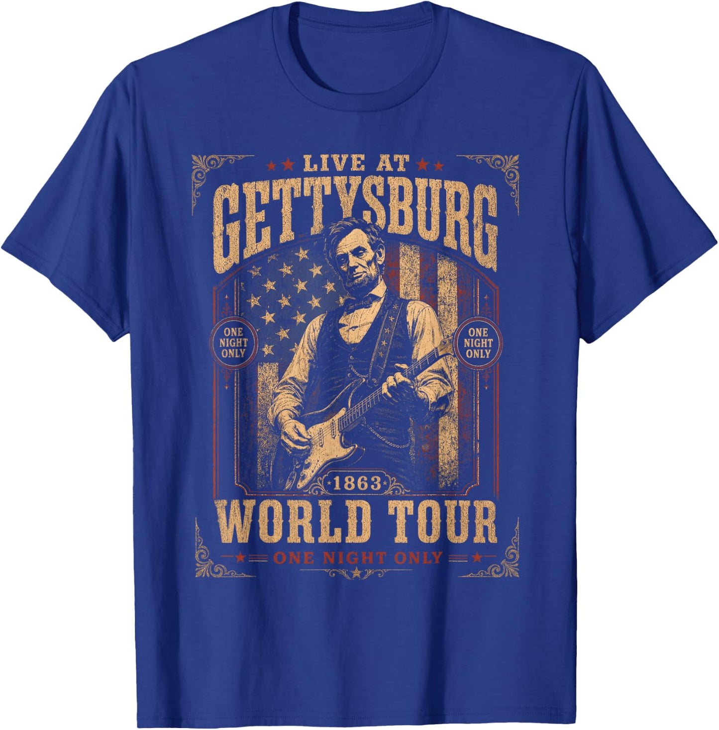 USA 250 Live at Gettysburg One Night Only One Night Only T-Shirt - T-Shirt | Royal