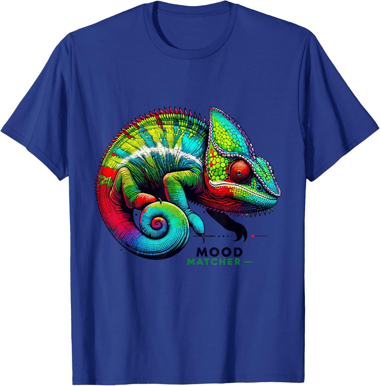 Chameleon Mood Matcher Colorful Reptile Camouflage T-Shirt - T-Shirt | Royal