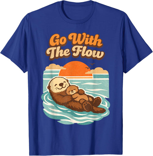 Go with The Flow Sea Otter Retro Animal