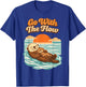 Go with The Flow Sea Otter Retro Animal T-Shirt - T-Shirt | Royal