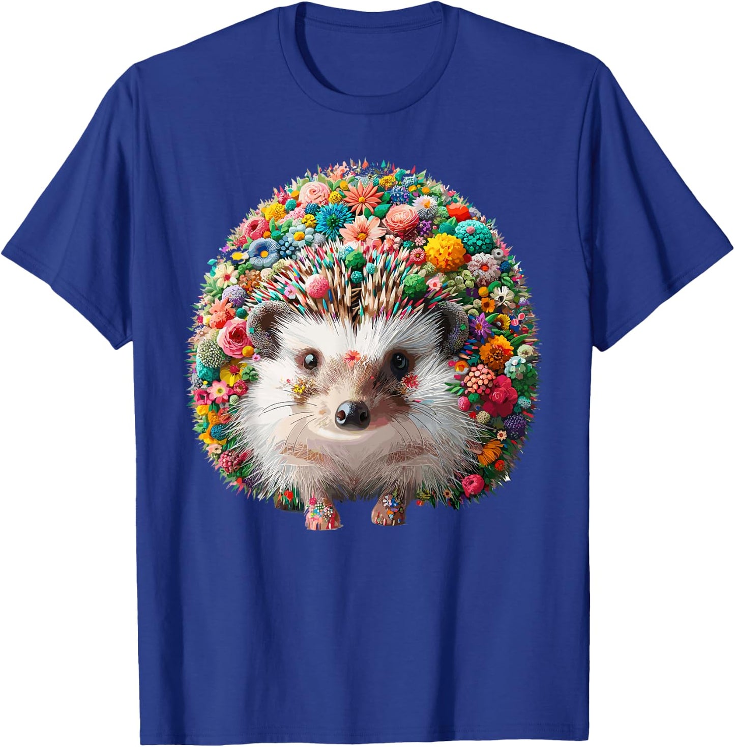 Floral Aesthetic Hedgehog Lover Stuff Hedgehog T-Shirt - T-Shirt | Royal