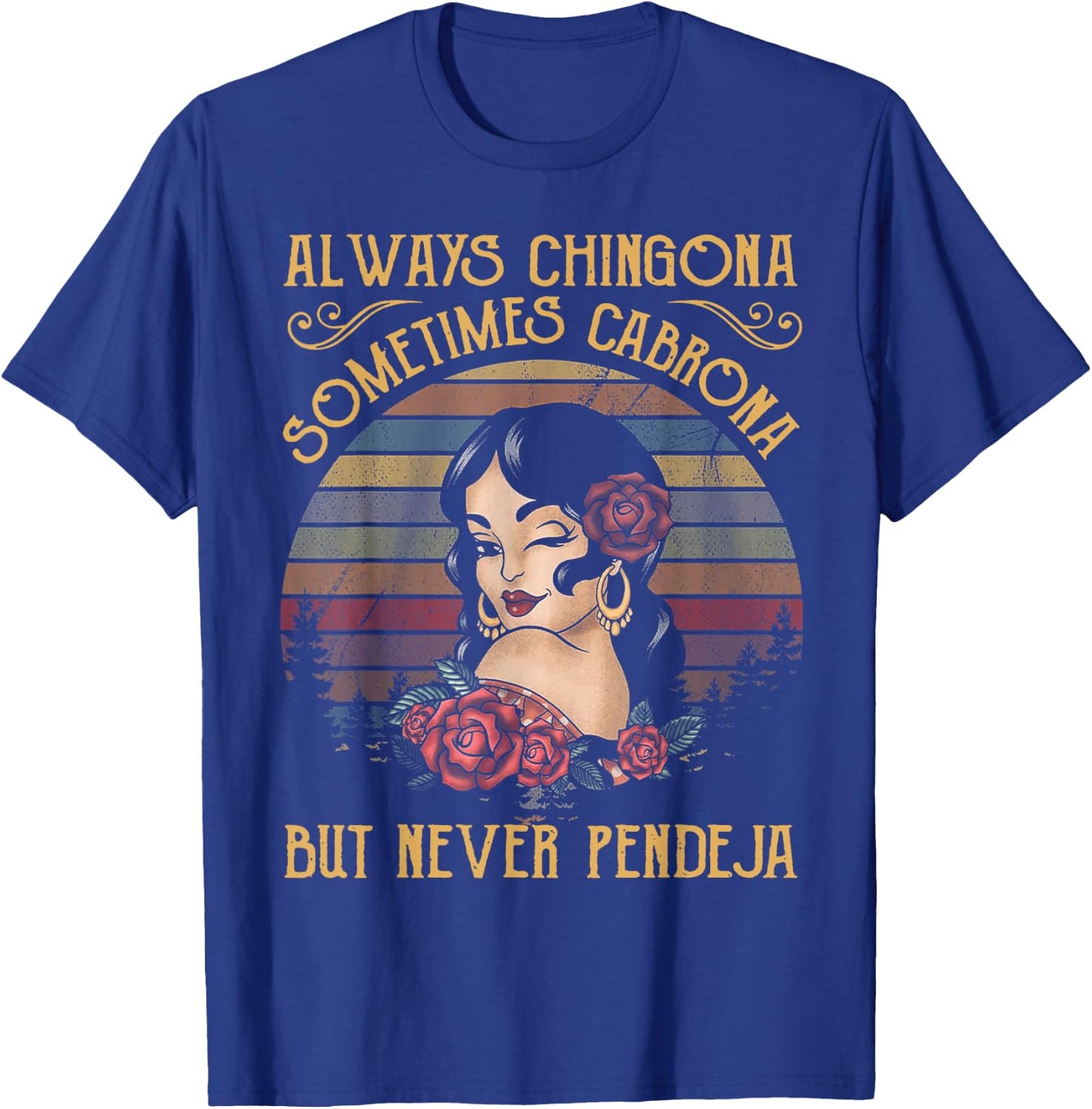 Always Chingona Sometimes Cabrona Black Women's Yoga T-Shirt - T-Shirt | Royal