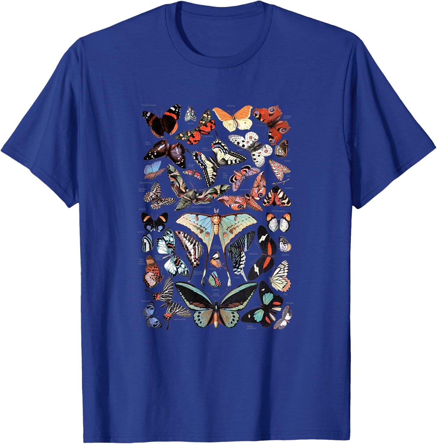 Vintage Butterflies - Butterfly Collection English Names T-Shirt - T-Shirt | Royal