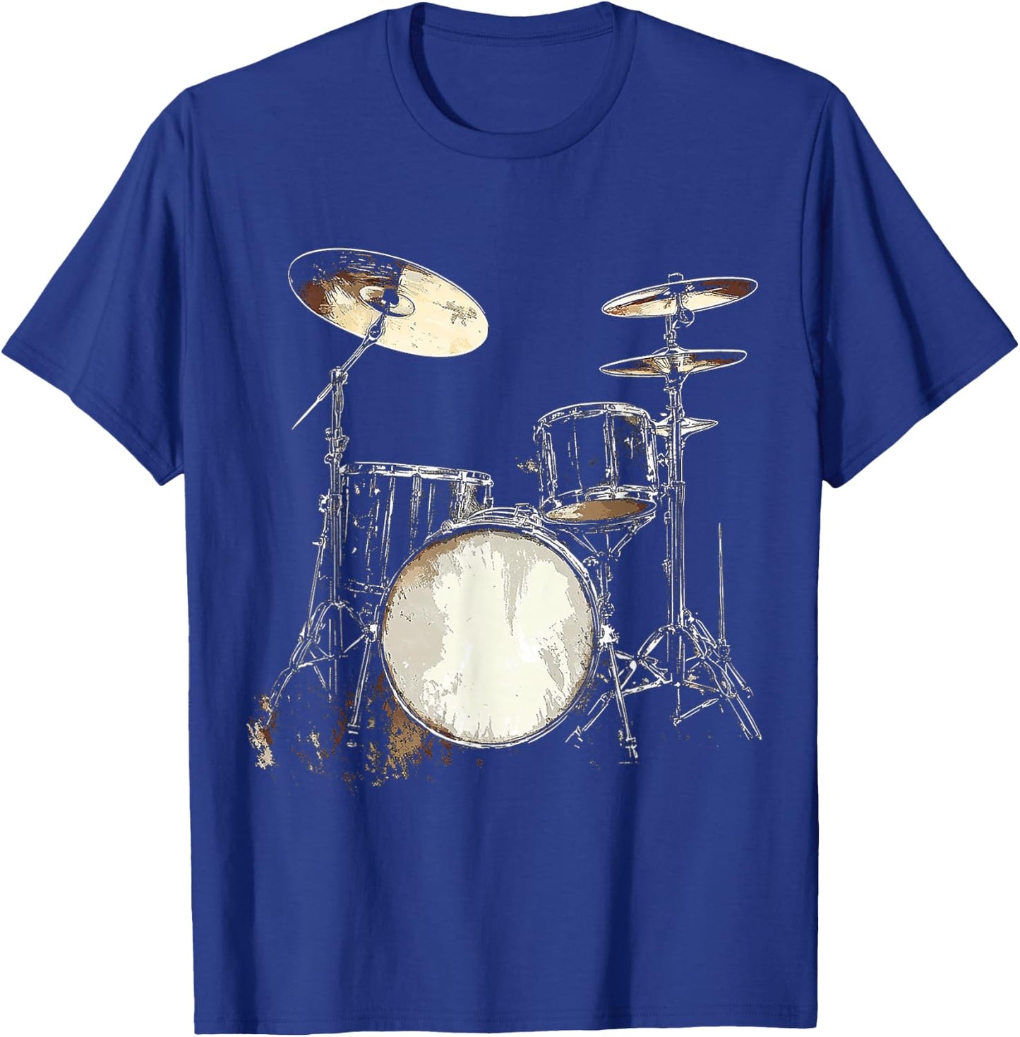 Drumset Music Instrument Motif Art Drumset T-Shirt - T-Shirt | Royal
