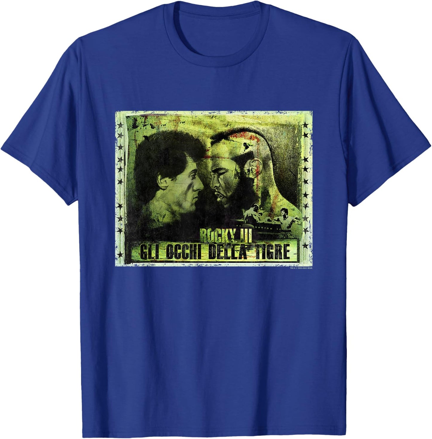 Rocky III Clubber Lang Eyes Of The Tiger T-Shirt - T-Shirt | Royal