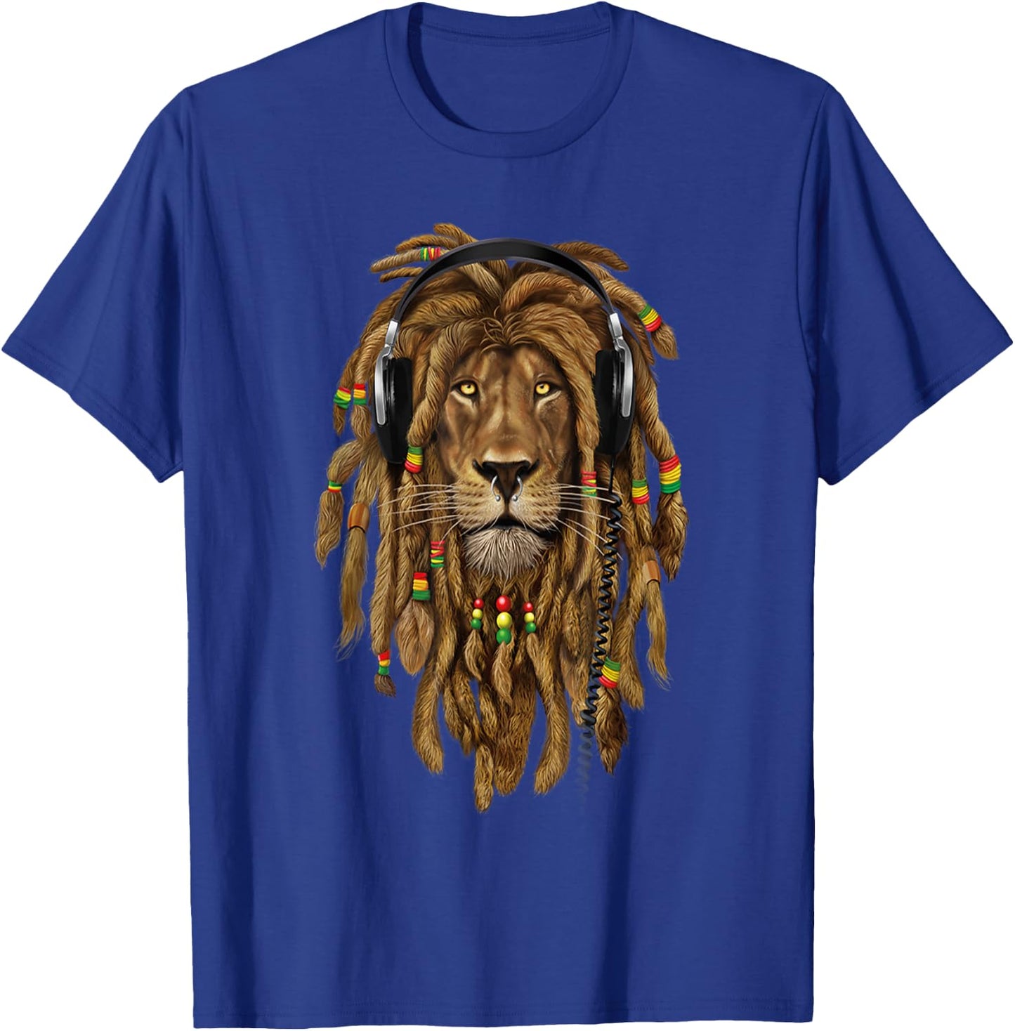 Rasta Lion Dreadlock Jamaica Gift Rastafari lover T-Shirt - T-Shirt | Royal