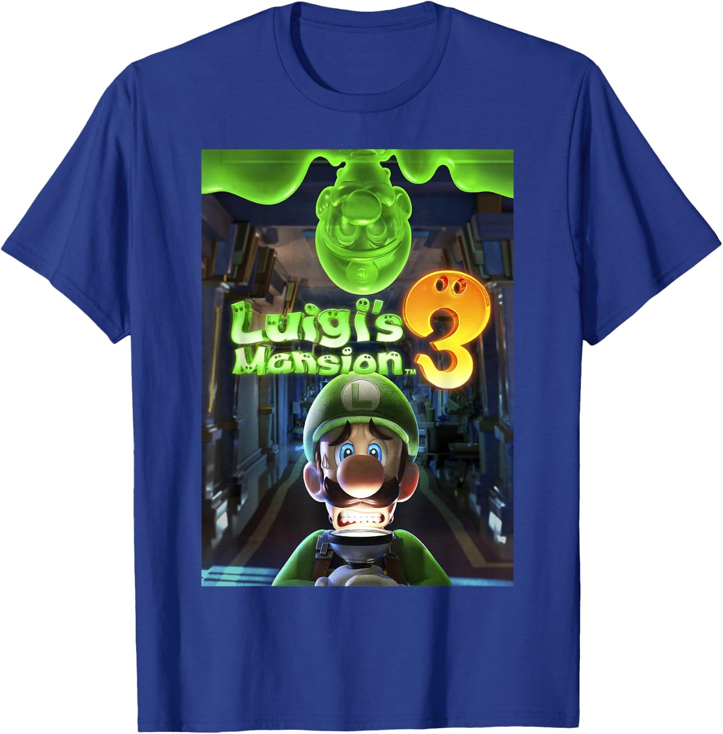 Luigi's Mansion 3 Luigi Poster T-Shirt - T-Shirt | Royal