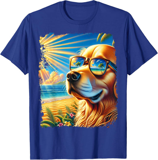 Golden Retriever Hawaiian T-Shirt - T-Shirt | Royal