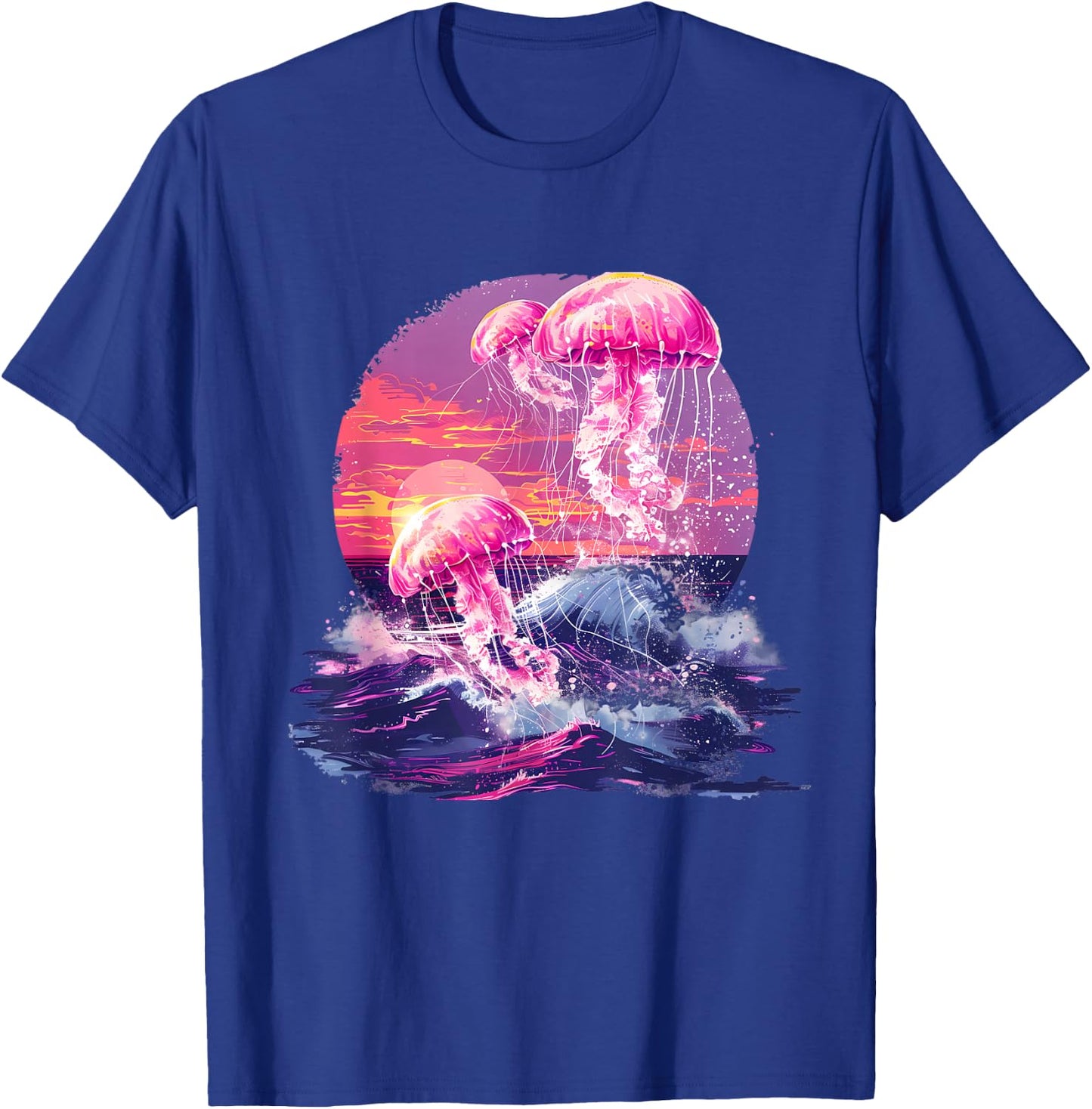 Jellyfish Sunset Ocean Sea Jellyfish Sea Ocean Animal Lover T-Shirt - T-Shirt | Royal