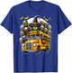 School Bus Creepy Zombie Monster Horror Spooky Halloween Fun T-Shirt - T-Shirt | Royal