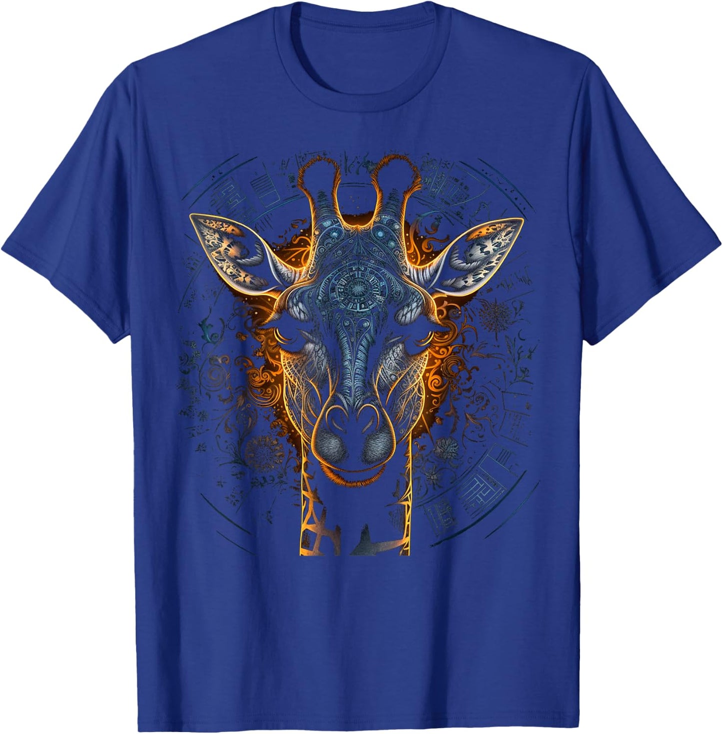 Giraffe Artwork Mandala - Animal Art Giraffe T-Shirt - T-Shirt | Royal