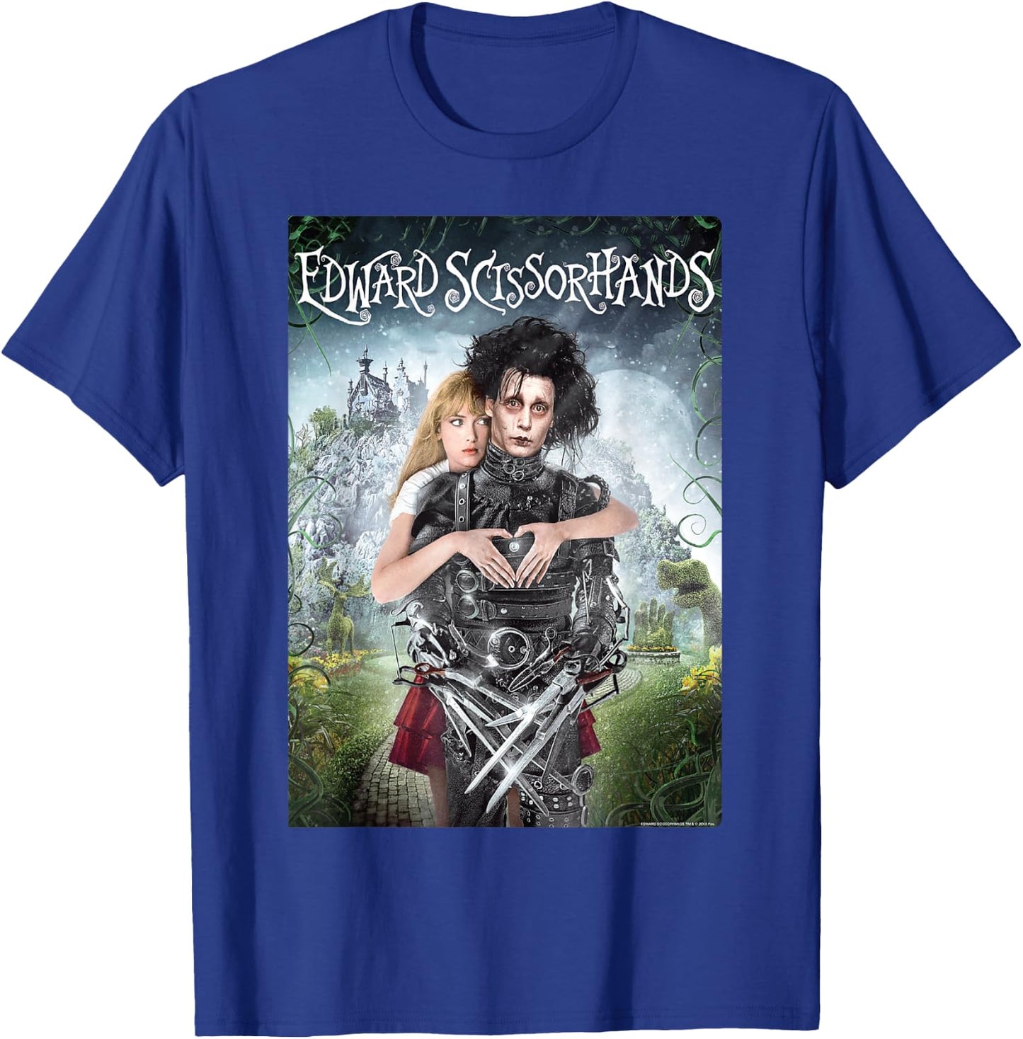 Edward Scissorhands Anniversary Movie Art Kim and Edward , Black, S T-Shirt - T-Shirt | Royal