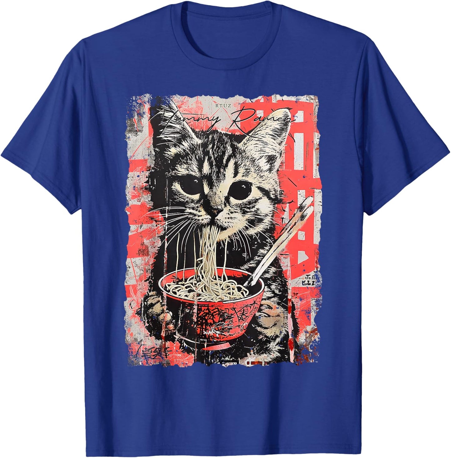 Ramen Noodles Cat Japan Y2K Kawaii Retro Cats Manga Anime T-Shirt - T-Shirt | Royal