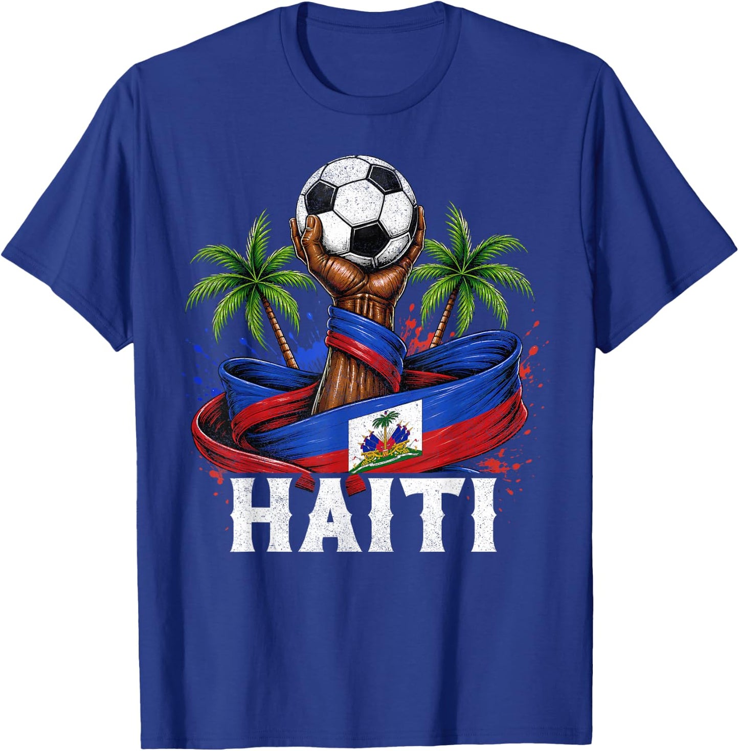 Haiti Haitian Flag Pride Women Kids Boys Men T-Shirt - T-Shirt | Royal