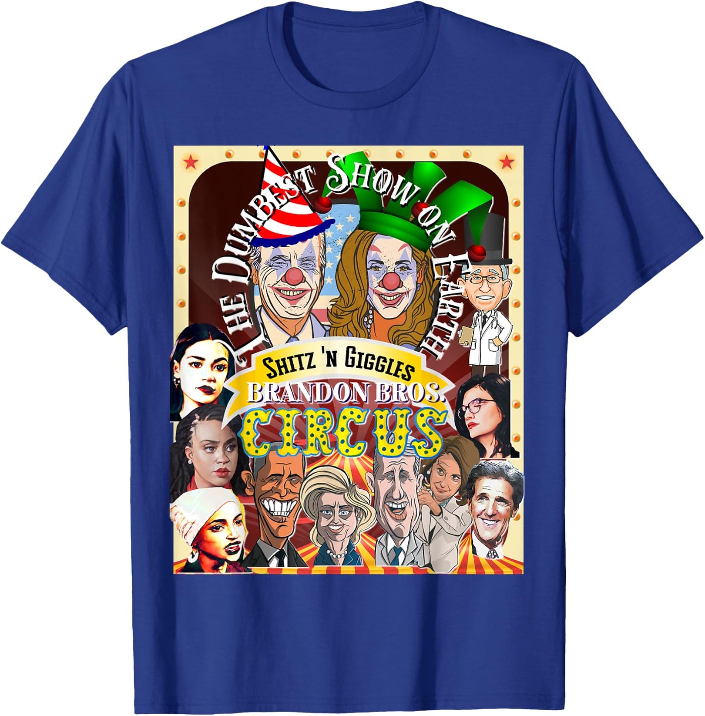 Biden Halloween Circus Dumbest Obama Funny Trump Halloween T-Shirt - T-Shirt | Royal