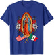 Our Lady Virgen De Guadalupe Mexican American Flag T-Shirt - T-Shirt | Royal