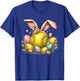 Softball Egg Bunny Ears Easter Day T-Shirt - T-Shirt | Royal