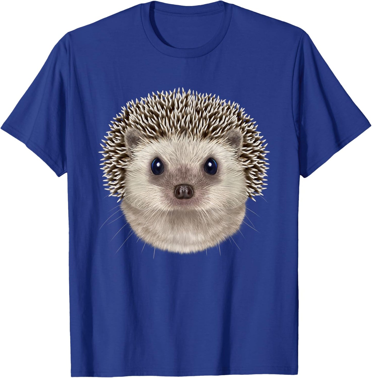 Fox Republic Design Hedgehog Face - -Adults, Grey, Small, Short Sleeve T-Shirt - T-Shirt | Royal
