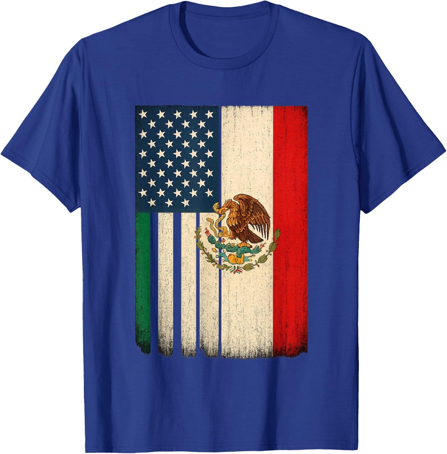 Mexico Flag 4th of July USA American Mexican Flag T-Shirt - T-Shirt | Royal
