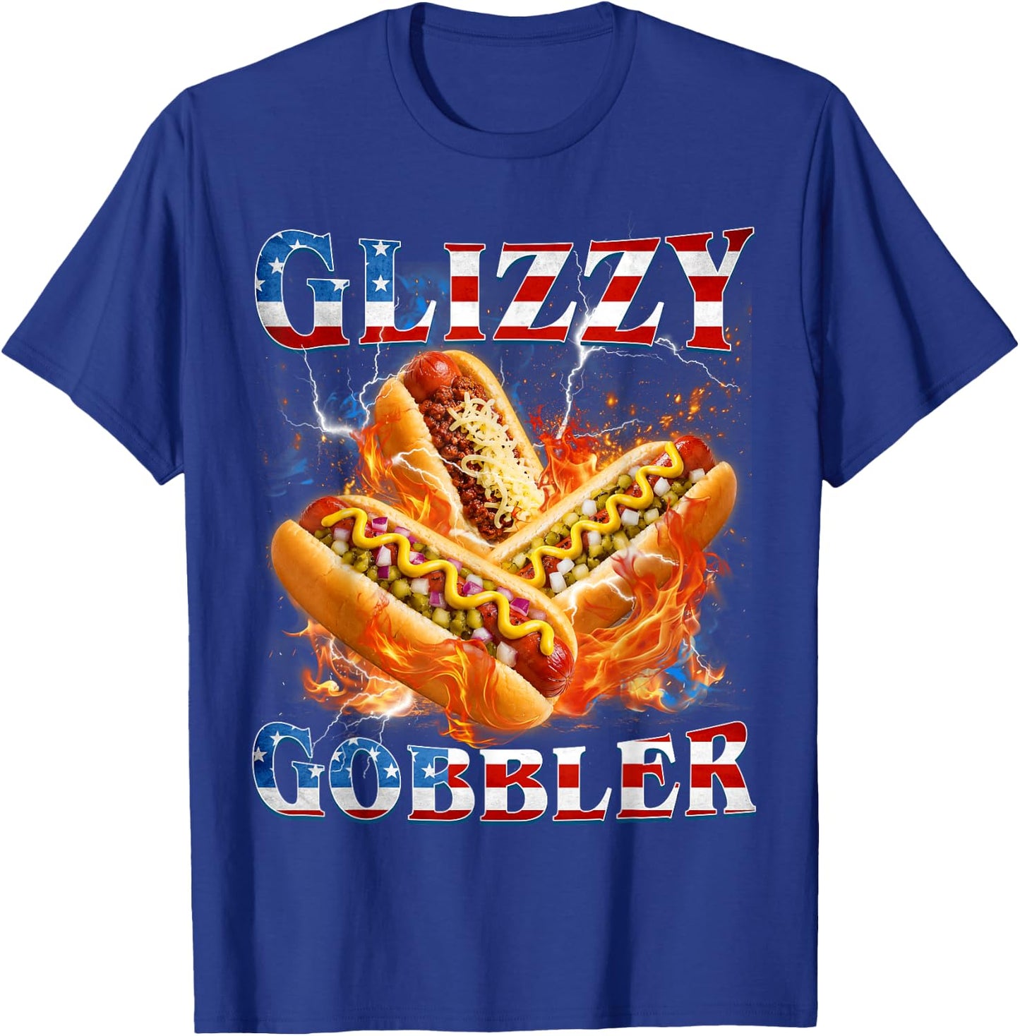 Funny Glizzy Gobbler Meme Hilarious Hotdog Glizzy Lovers T-Shirt - T-Shirt | Royal