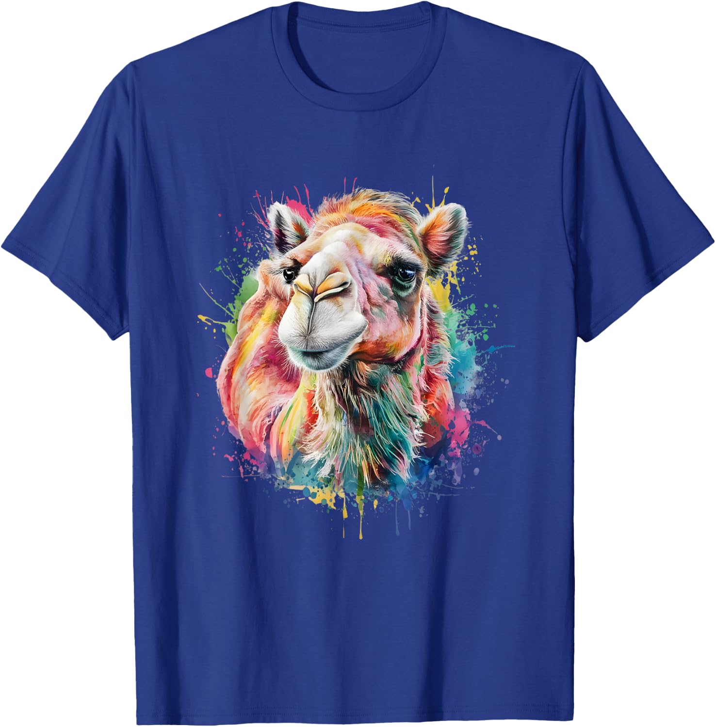 Camel Men Woman Colorful Watercolor Camel T-Shirt - T-Shirt | Royal