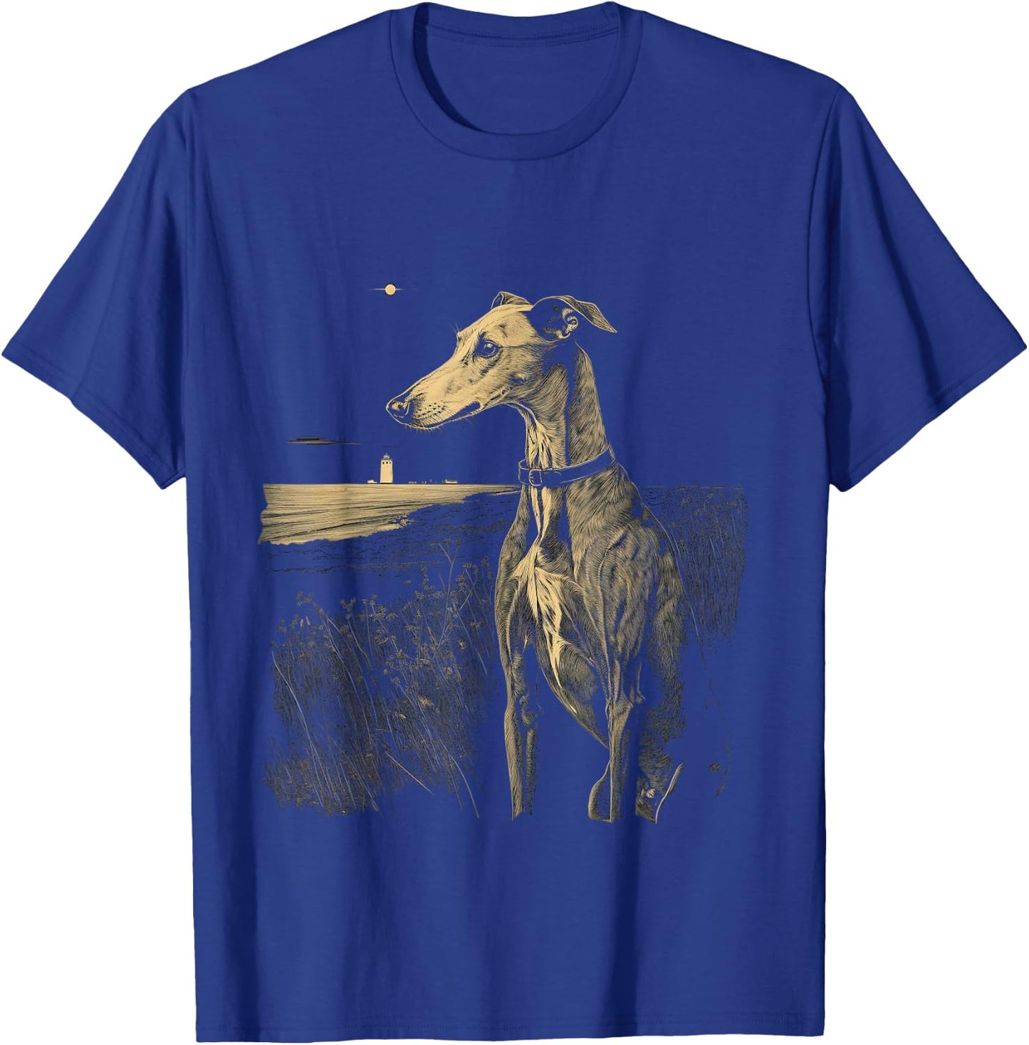 Windhund Greyhound Hund Illustration T-Shirt - T-Shirt | Royal
