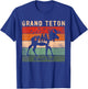 Vintage Grand Teton National Park for kids Hiking Camping T-Shirt - T-Shirt | Royal