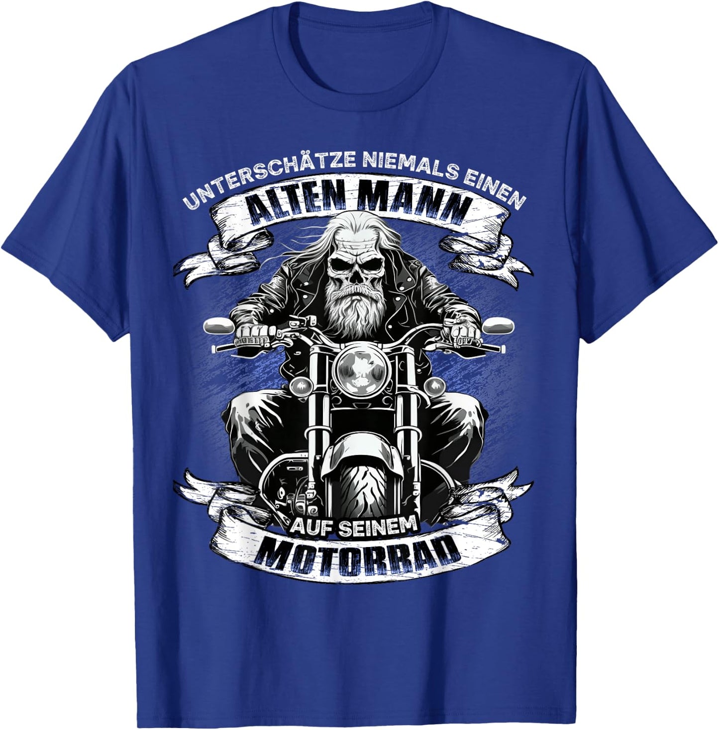 Unterschätze niemals einen alten Mann auf seinem Motorrad T-Shirt - T-Shirt | Royal
