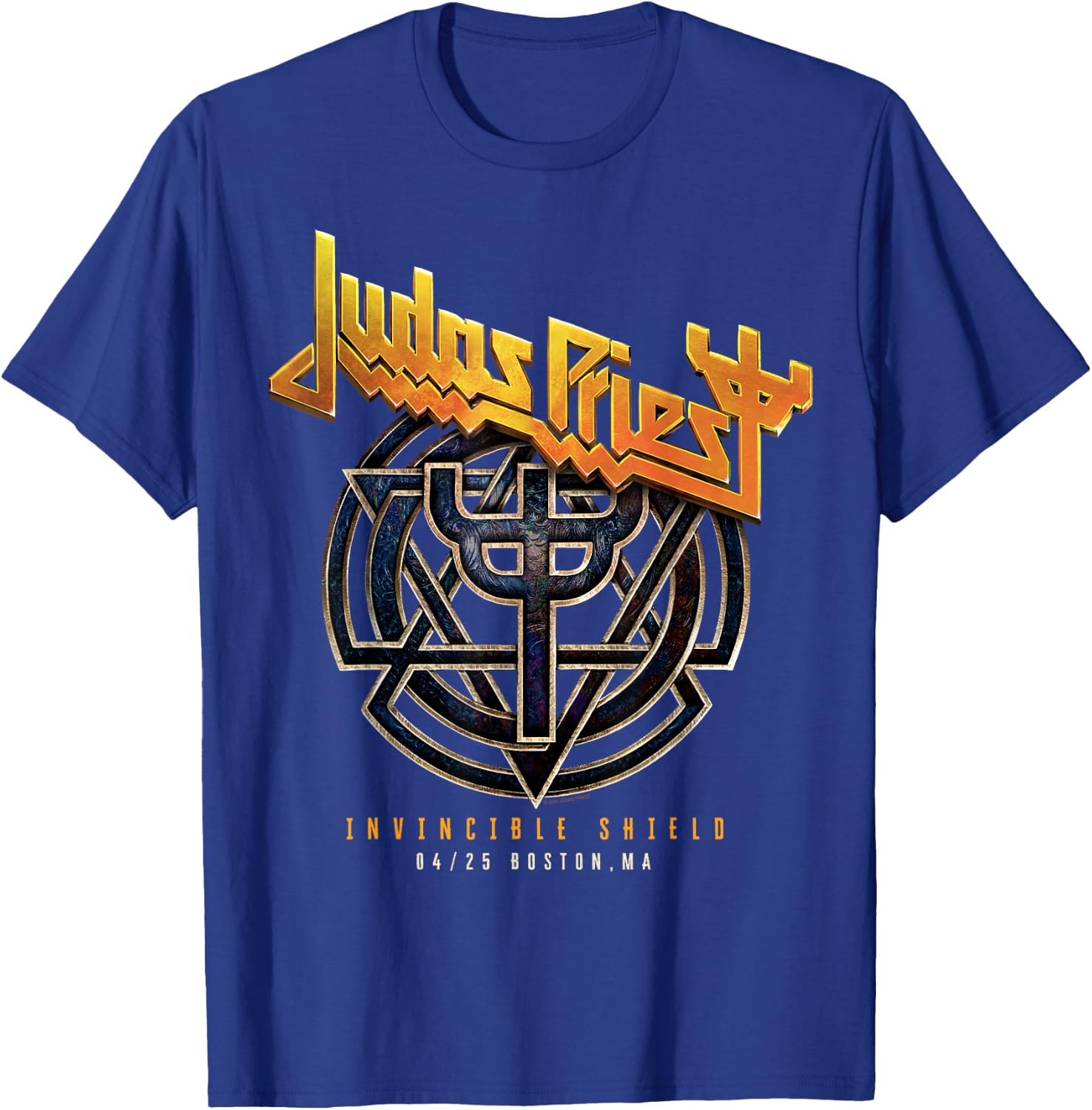 Judas Priest Invincible Shield Tour 2024 Boston T-Shirt - T-Shirt | Royal