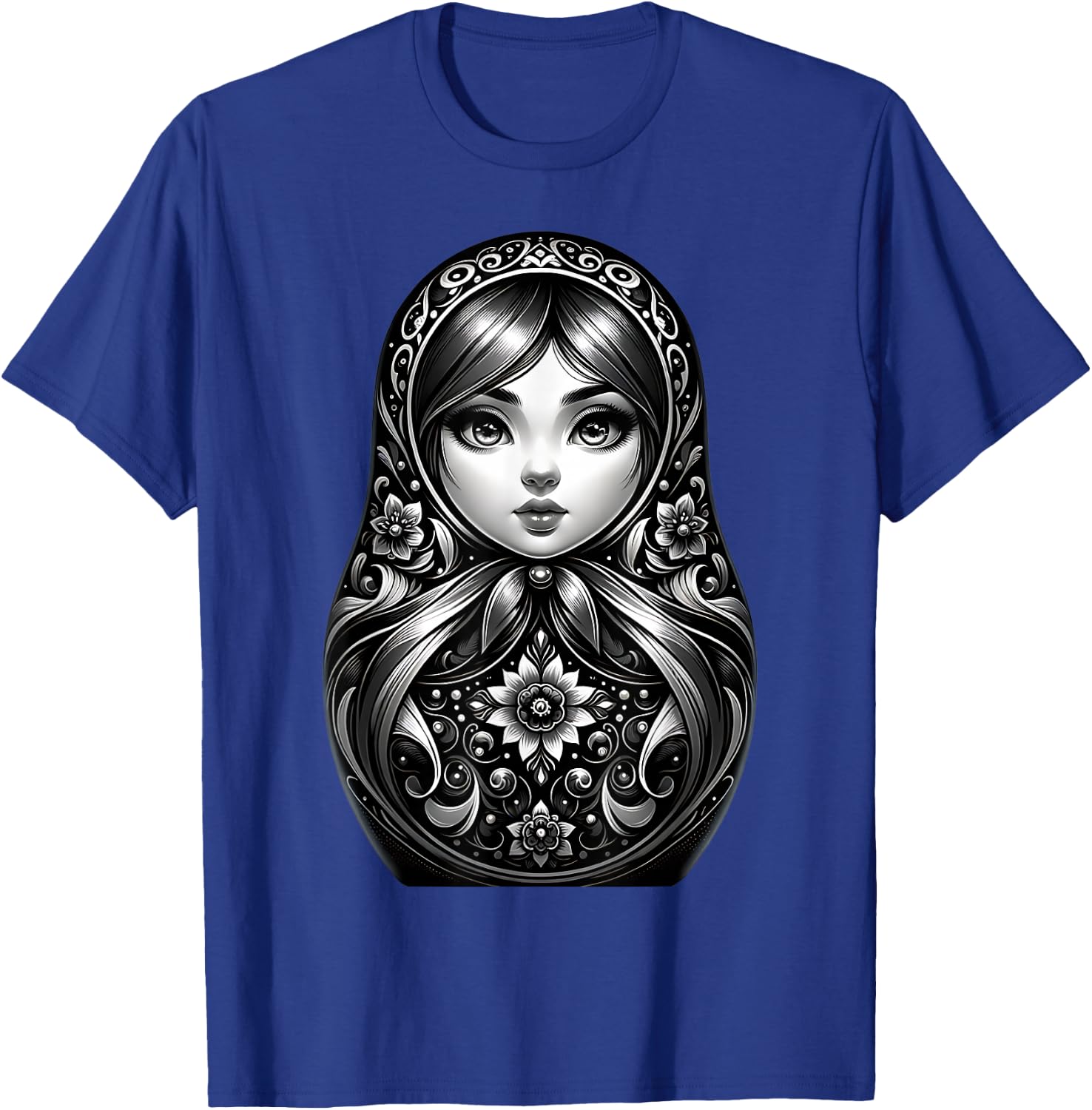 Russian Matryoshka Russia Russian Russian Matryoshka , black T-Shirt - T-Shirt | Royal
