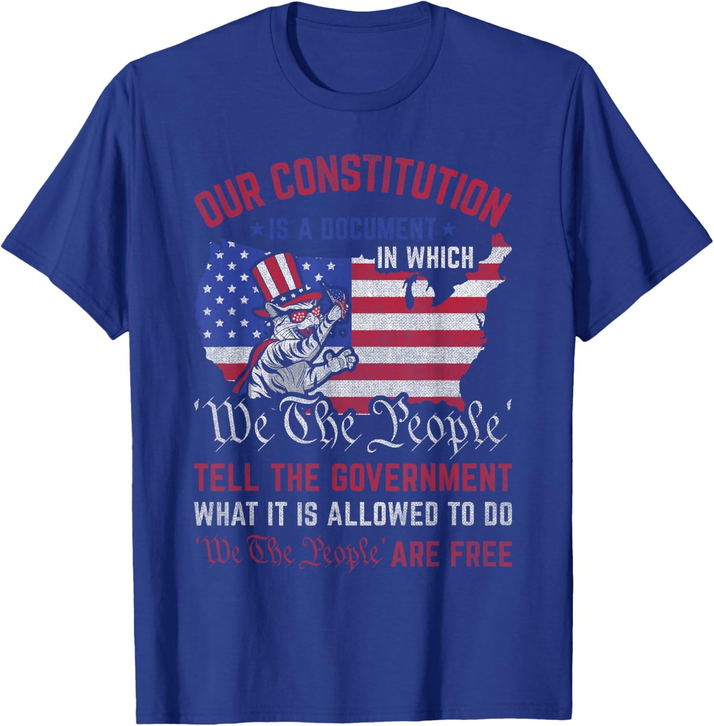 We The People Tell - US Constitution Patriotic American T-Shirt - T-Shirt | Royal
