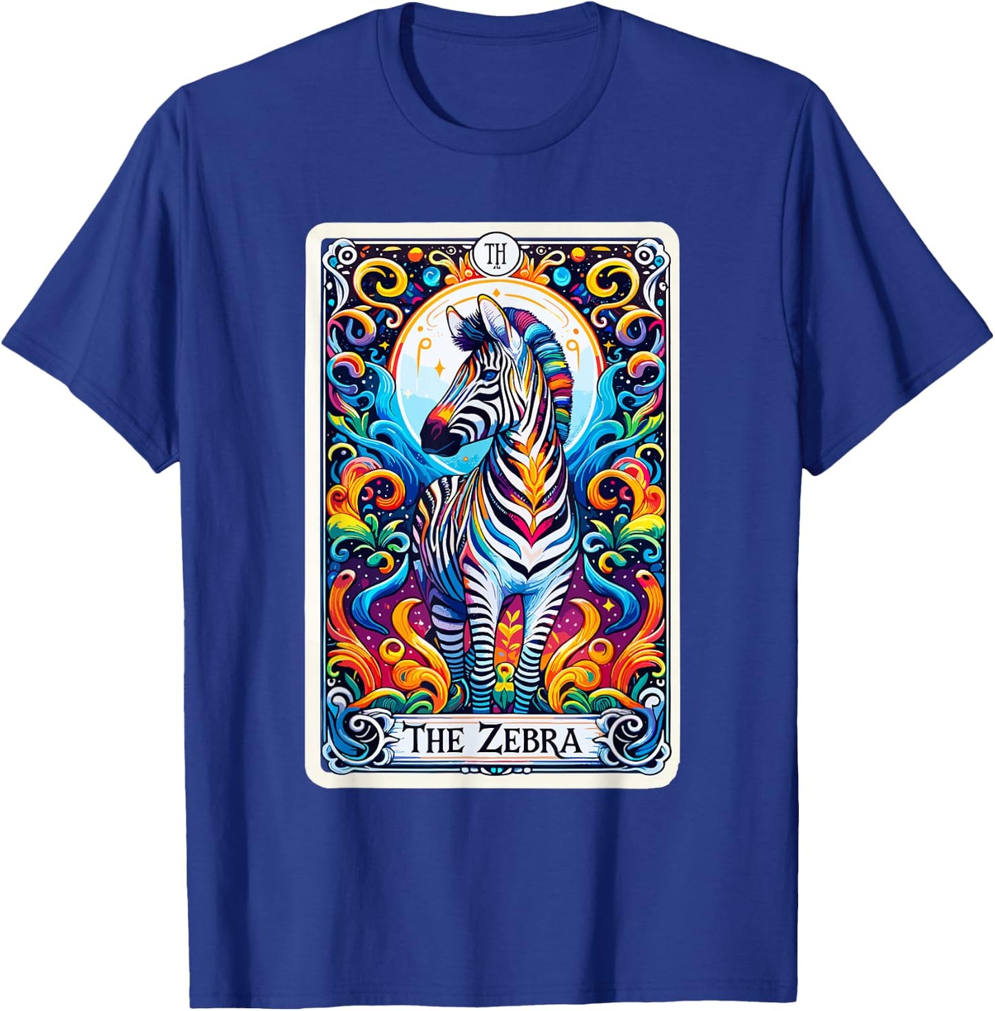 Psychic Tarot Card Zebra Lover Stuff Mystic Zebra T-Shirt - T-Shirt | Royal