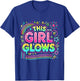 This Girl Glows For Kids Tie Dye Bright Color 80's And 90's T-Shirt - T-Shirt | Royal