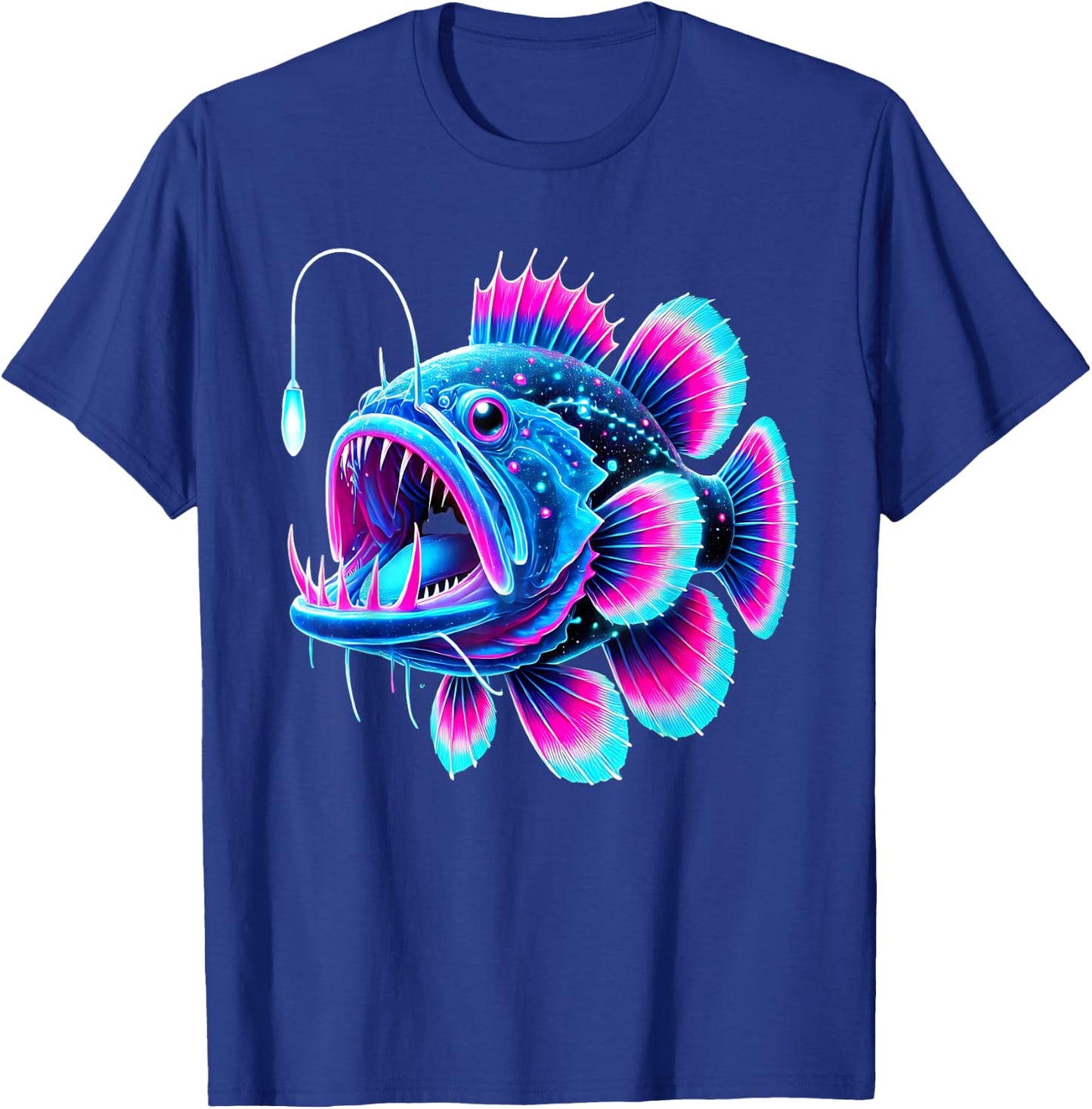 Angler Fish s Deep Sea Fishing T-Shirt - T-Shirt | Royal