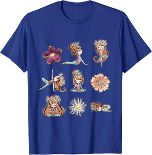 Boho Yoga Poses Floral Yogi Teacher Yogini Toddler Kids T-Shirt - T-Shirt | Royal