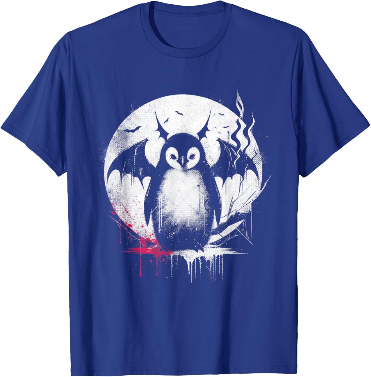 Vampire Penguin - Funny Creepy Penguin Halloween Lover T-Shirt - T-Shirt | Royal
