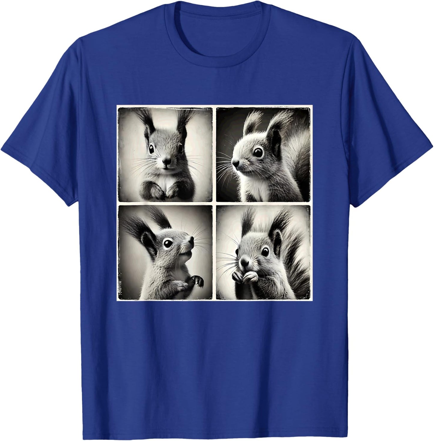 Squirrel Selfie Funny Cute Meme Art Vintage Animal Lover T-Shirt - T-Shirt | Royal