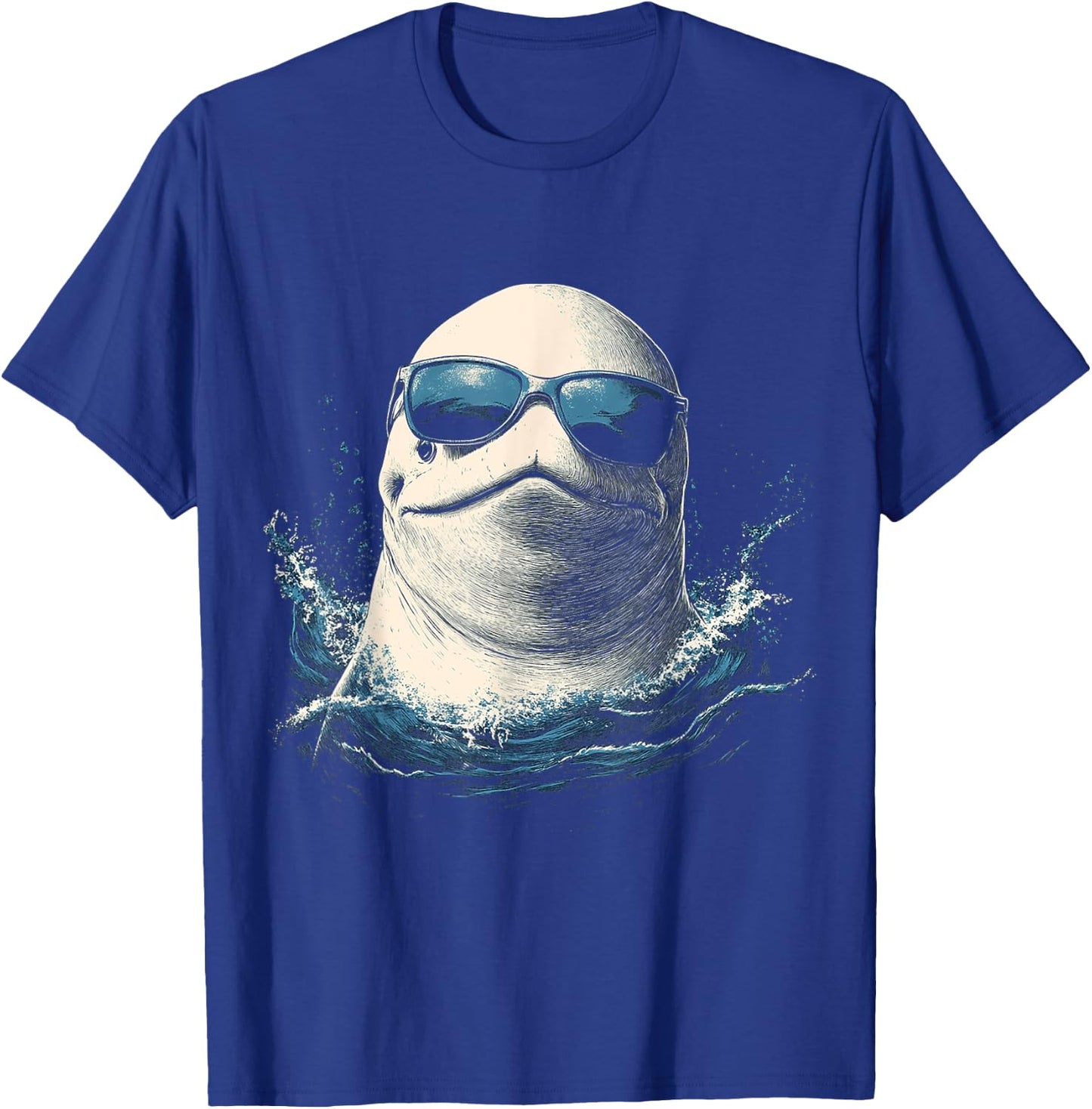 Beluga Whale Animal Motif Artwork Beluga Whale T-Shirt - T-Shirt | Royal