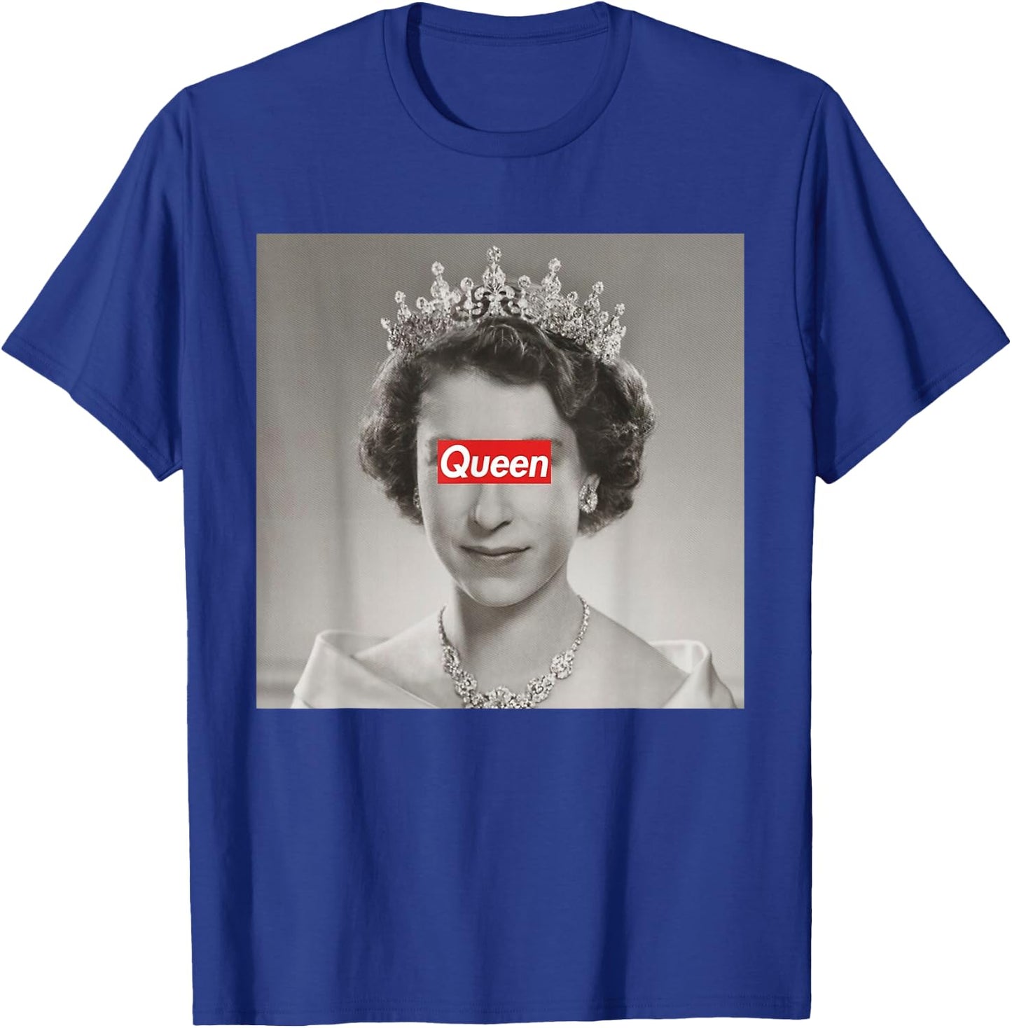 Queen II Elizabeth England Queen of England , black T-Shirt - T-Shirt | Royal