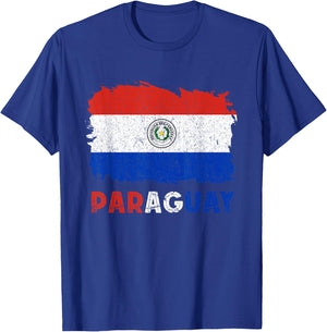 Paraguayan Pride Paraguayan Roots Vintage Paraguay Flag T-Shirt - T-Shirt | Royal