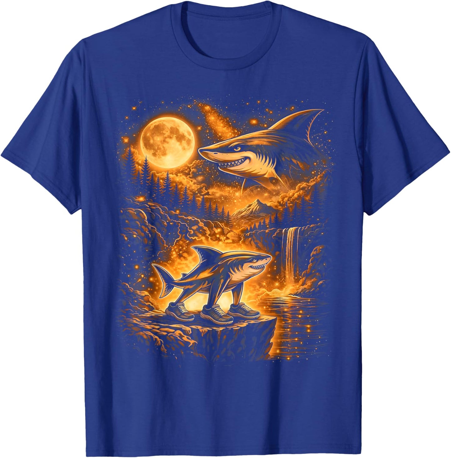 Vintage Moonlight Tralalero Tralala Brainrot Gifts for Kids T-Shirt - T-Shirt | Royal