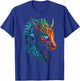 Dragon Colorful Heaphone Animal Art Abstract Graphic Dragon T-Shirt - T-Shirt | Royal