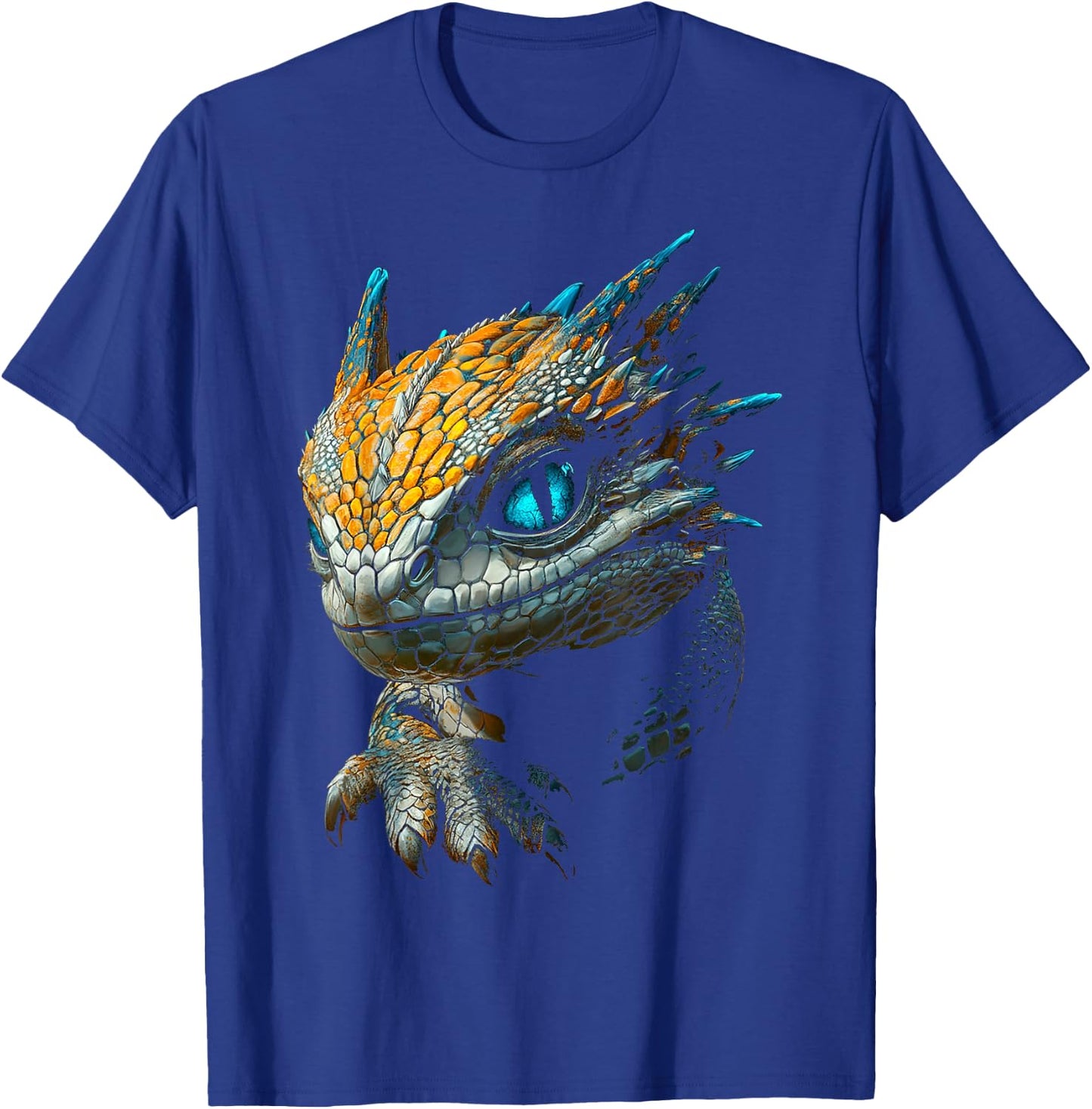 Mythical Dragon Blue Eyes Illustration Dragon T-Shirt - T-Shirt | Royal