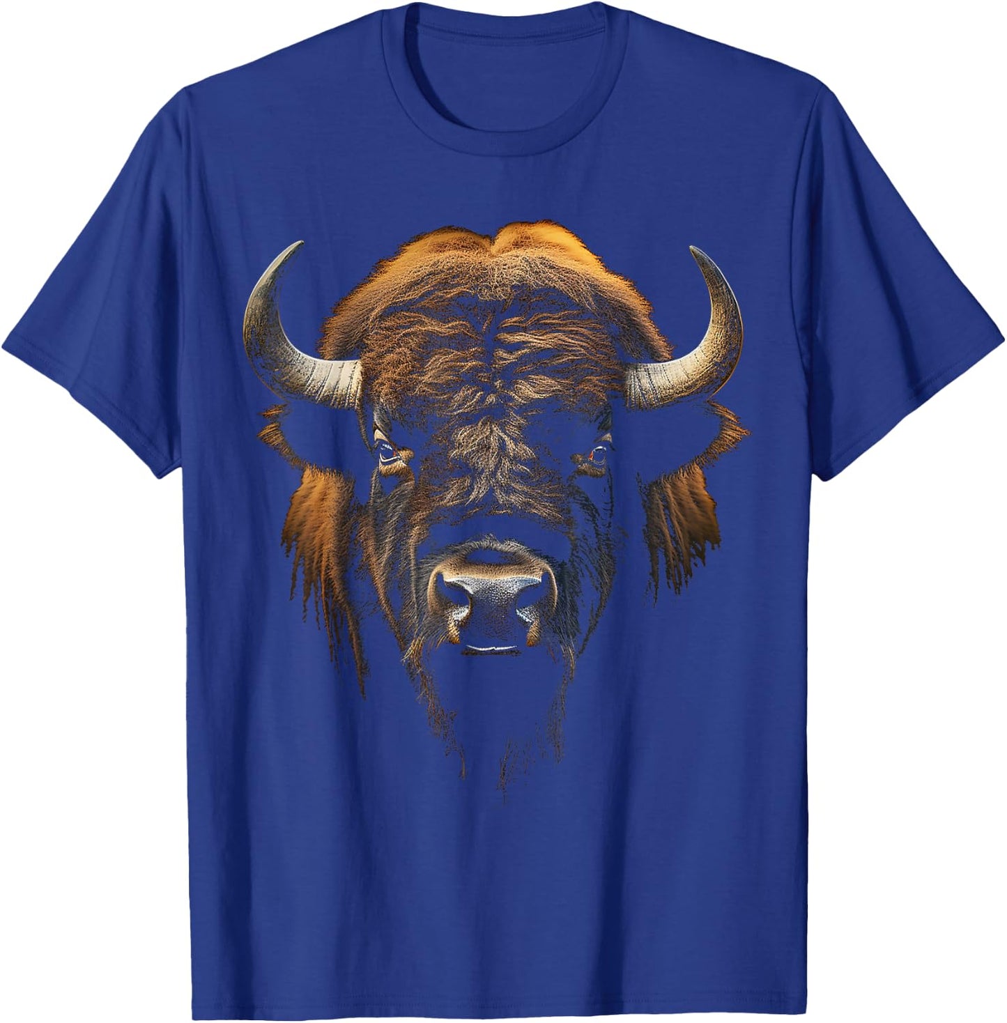 Bison Portrait Animal Zoo Art Bison T-Shirt - T-Shirt | Royal
