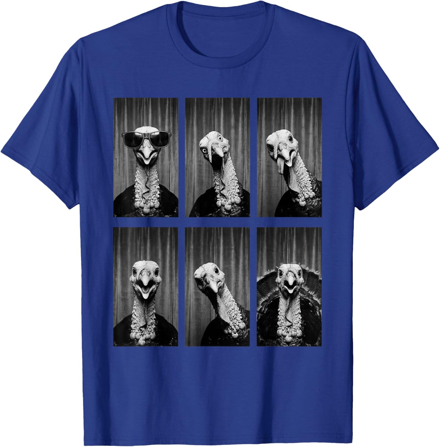 Turkey Photobooth Bird Funny Animal Portrait T-Shirt - T-Shirt | Royal