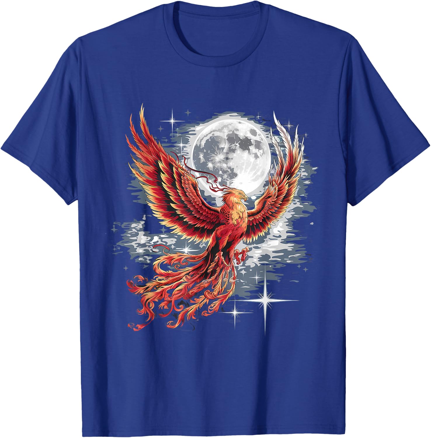 Phoenix Full Moon Rejuvenation Bird Phoenix Bird , black T-Shirt - T-Shirt | Royal
