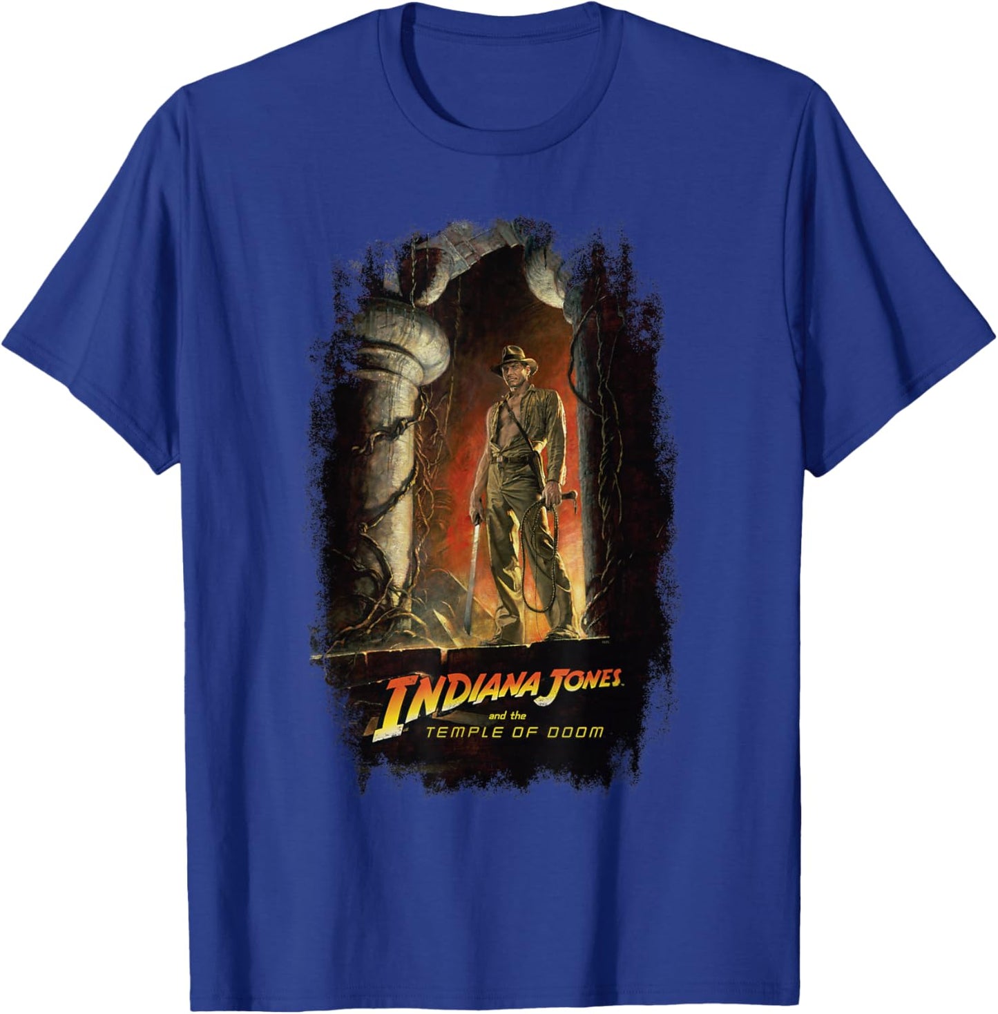 Lucasfilm Indiana Jones and the Temple of Doom Poster Art , black T-Shirt - T-Shirt | Royal